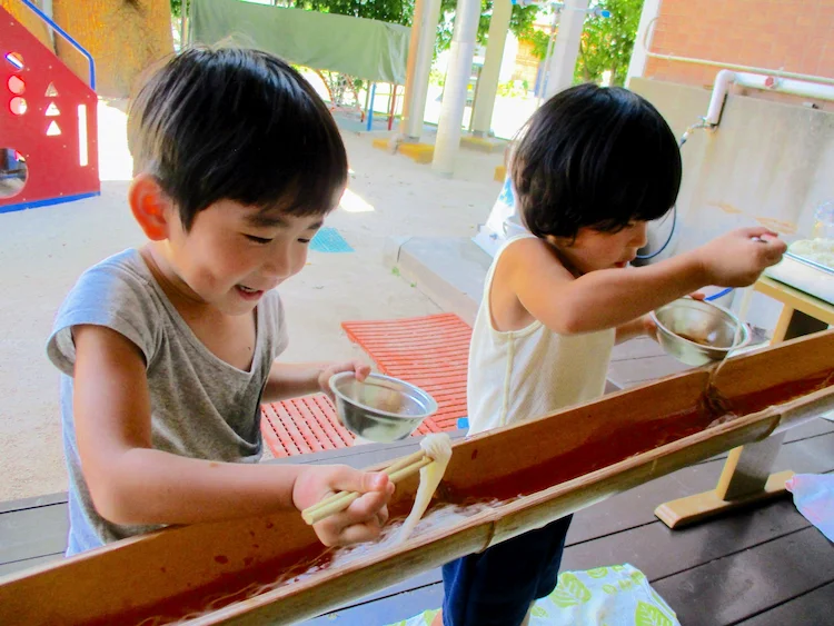 そうめん流しの写真(福岡県久留米市)